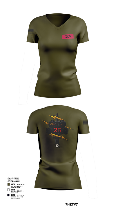 26th CM Co 80721197 Women's Short Sleeve V-neck Shirt - 107