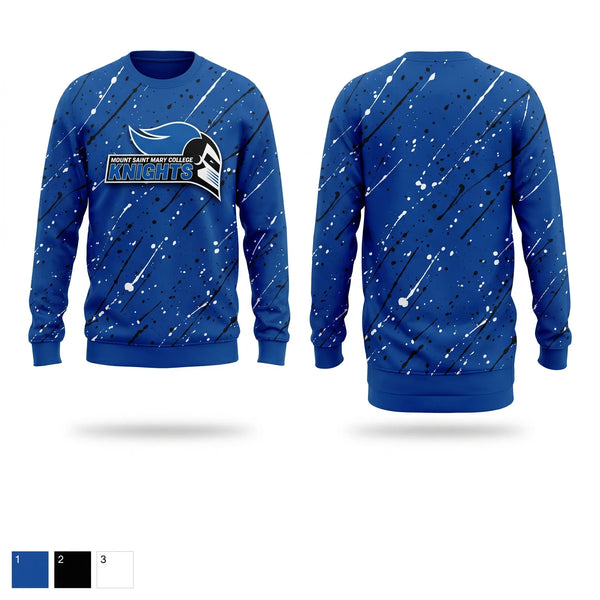 Crew Neck Sweatshirt, Mount Saint Mary College Swimming, Swimming, Teamtime, Team time, sublimation, custom sports apparel, team uniforms, spirit wear, spiritwear, sports uniforms, custom shirts, team store, custom team store, fundraiser sports, apparel fundraiser