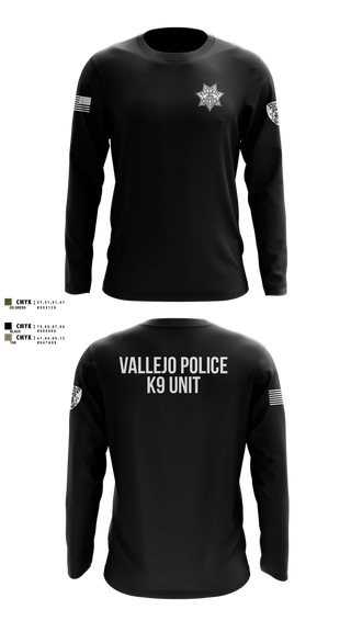 Long Sleeve Performance Shirt, Vallejo PD K9 Unit, , Teamtime, Team time, sublimation, custom sports apparel, team uniforms, spirit wear, spiritwear, sports uniforms, custom shirts, team store, custom team store, fundraiser sports, apparel fundraiser