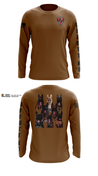 Long Sleeve Performance Shirt, 55 SFS K9, Air Force, Teamtime, Team time, sublimation, custom sports apparel, team uniforms, spirit wear, spiritwear, sports uniforms, custom shirts, team store, custom team store, fundraiser sports, apparel fundraiser