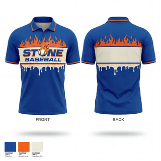 Short Sleeve Performance Polo, Stone Baseball, Baseball, Teamtime, Team time, sublimation, custom sports apparel, team uniforms, spirit wear, spiritwear, sports uniforms, custom shirts, team store, custom team store, fundraiser sports, apparel fundraiser