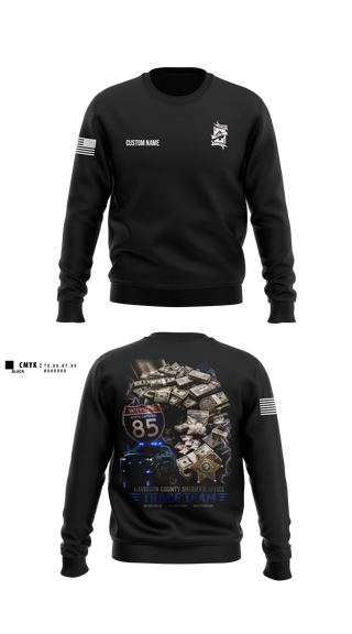 Crew Neck Sweatshirt, Trace Team, Police, Teamtime, Team time, sublimation, custom sports apparel, team uniforms, spirit wear, spiritwear, sports uniforms, custom shirts, team store, custom team store, fundraiser sports, apparel fundraiser