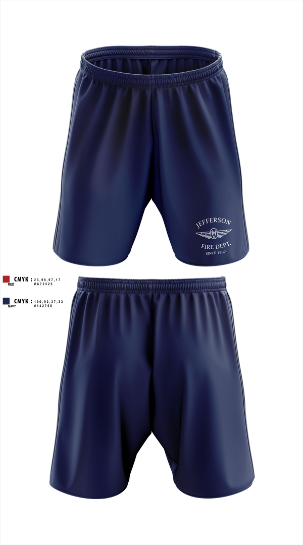 Athletic Shorts With Pockets, Jefferson vol Fire Dept, Fire Department, Teamtime, Team time, sublimation, custom sports apparel, team uniforms, spirit wear, spiritwear, sports uniforms, custom shirts, team store, custom team store, fundraiser sports, apparel fundraiser