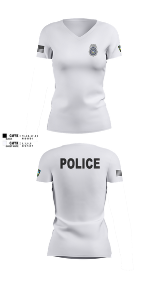 Womens Short Sleeve Vneck Shirt, Colorado Springs Police Department, Police, Teamtime, Team time, sublimation, custom sports apparel, team uniforms, spirit wear, spiritwear, sports uniforms, custom shirts, team store, custom team store, fundraiser sports, apparel fundraiser