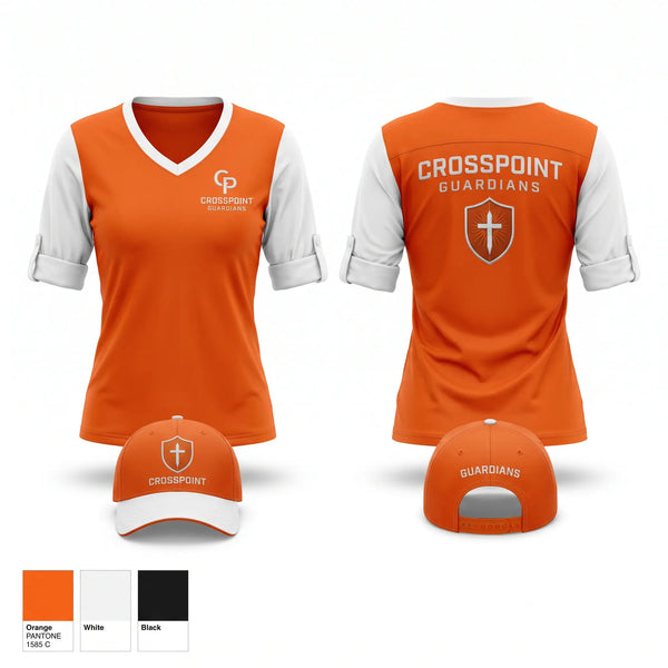 Womens Short Sleeve Vneck Shirt, Crosspoint Church, , Teamtime, Team time, sublimation, custom sports apparel, team uniforms, spirit wear, spiritwear, sports uniforms, custom shirts, team store, custom team store, fundraiser sports, apparel fundraiser