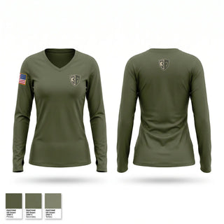 Womens Long Sleeve Vneck Shirt, Otero County Sheriff’s Office SRT, Police, Teamtime, Team time, sublimation, custom sports apparel, team uniforms, spirit wear, spiritwear, sports uniforms, custom shirts, team store, custom team store, fundraiser sports, apparel fundraiser