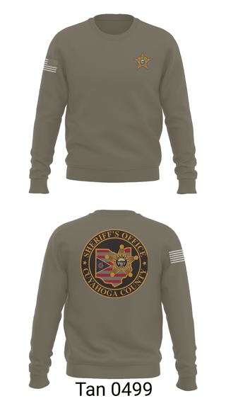 Crew Neck Sweatshirt, Cuyahoga County Sheriff, Police, Teamtime, Team time, sublimation, custom sports apparel, team uniforms, spirit wear, spiritwear, sports uniforms, custom shirts, team store, custom team store, fundraiser sports, apparel fundraiser