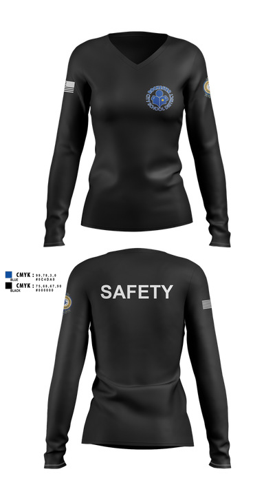 RCSD ROCHESTER NY 52361743 Women's Long Sleeve V-neck Shirt - 1