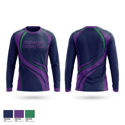 Rochester Curling Club Long Sleeve Performance Shirt 2