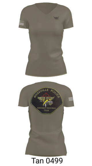 Womens Short Sleeve Vneck Shirt, Roseville E.R.T., , Teamtime, Team time, sublimation, custom sports apparel, team uniforms, spirit wear, spiritwear, sports uniforms, custom shirts, team store, custom team store, fundraiser sports, apparel fundraiser
