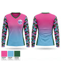 Pompano Beach Riptide Women's Long Sleeve V-neck Shirt - 1