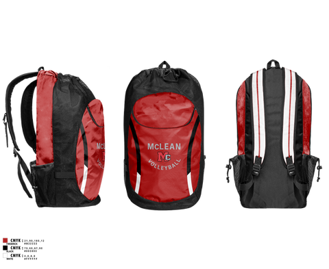 Gear Bag, McLean Girls Volleyball, Women's Volleyball, Teamtime, Team time, sublimation, custom sports apparel, team uniforms, spirit wear, spiritwear, sports uniforms, custom shirts, team store, custom team store, fundraiser sports, apparel fundraiser