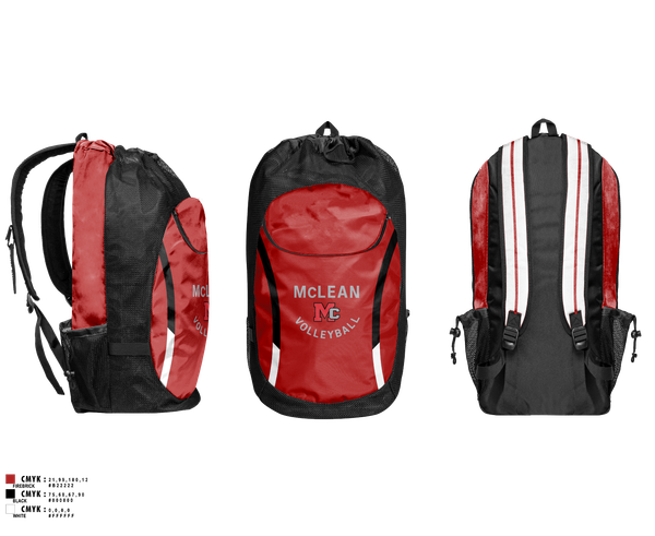 Gear Bag, McLean Girls Volleyball, Women's Volleyball, Teamtime, Team time, sublimation, custom sports apparel, team uniforms, spirit wear, spiritwear, sports uniforms, custom shirts, team store, custom team store, fundraiser sports, apparel fundraiser