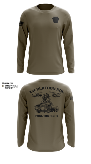Long Sleeve Performance Shirt, Echo Company 2-104th GSAB, National Guard, Teamtime, Team time, sublimation, custom sports apparel, team uniforms, spirit wear, spiritwear, sports uniforms, custom shirts, team store, custom team store, fundraiser sports, apparel fundraiser