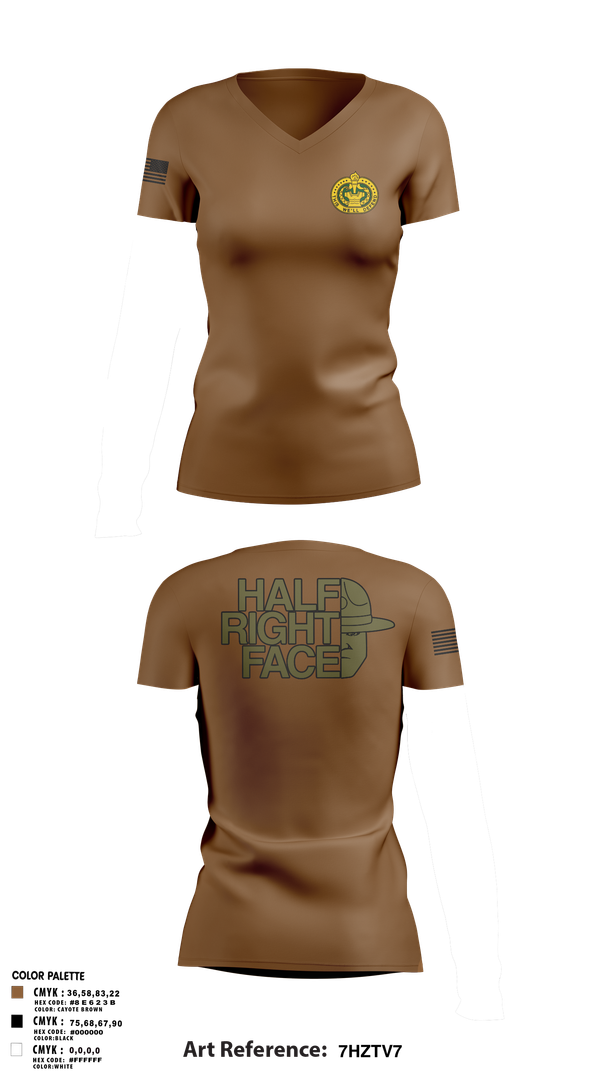 Womens Short Sleeve Vneck Shirt, C Co 2/397th, Army, Teamtime, Team time, sublimation, custom sports apparel, team uniforms, spirit wear, spiritwear, sports uniforms, custom shirts, team store, custom team store, fundraiser sports, apparel fundraiser