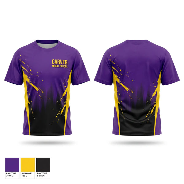 Soft Poly Tee Cotton Like Feel, CARVER MIDDLE SCHOOL, , Teamtime, Team time, sublimation, custom sports apparel, team uniforms, spirit wear, spiritwear, sports uniforms, custom shirts, team store, custom team store, fundraiser sports, apparel fundraiser