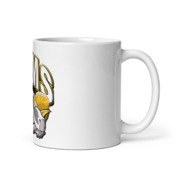 Brogden Rams 7424037 White Glossy Mug - Large