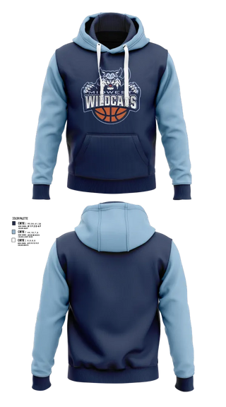 Hoodie, Midwest Wildcats, Women's Basketball, Teamtime, Team time, sublimation, custom sports apparel, team uniforms, spirit wear, spiritwear, sports uniforms, custom shirts, team store, custom team store, fundraiser sports, apparel fundraiser