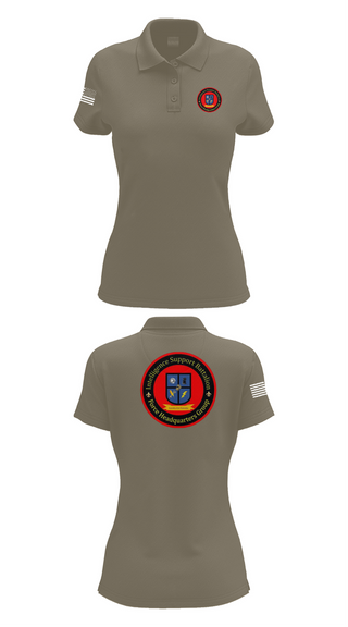 Womens Short Sleeve Performance Polo, Intelligence Support Battalion, , Teamtime, Team time, sublimation, custom sports apparel, team uniforms, spirit wear, spiritwear, sports uniforms, custom shirts, team store, custom team store, fundraiser sports, apparel fundraiser