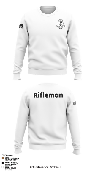 Crew Neck Sweatshirt, Pershing Rifles, Army, Teamtime, Team time, sublimation, custom sports apparel, team uniforms, spirit wear, spiritwear, sports uniforms, custom shirts, team store, custom team store, fundraiser sports, apparel fundraiser