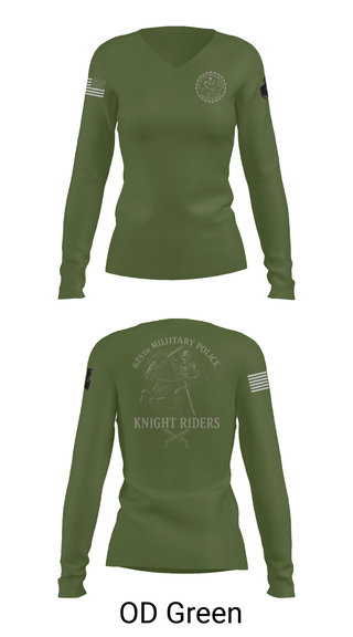 Womens Long Sleeve Vneck Shirt, , Army, Teamtime, Team time, sublimation, custom sports apparel, team uniforms, spirit wear, spiritwear, sports uniforms, custom shirts, team store, custom team store, fundraiser sports, apparel fundraiser