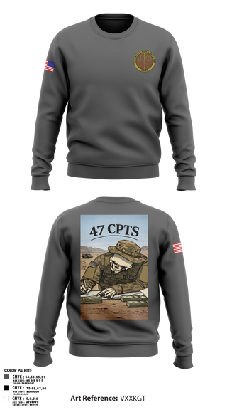 Crew Neck Sweatshirt, 47 CPTS, Air Force, Teamtime, Team time, sublimation, custom sports apparel, team uniforms, spirit wear, spiritwear, sports uniforms, custom shirts, team store, custom team store, fundraiser sports, apparel fundraiser