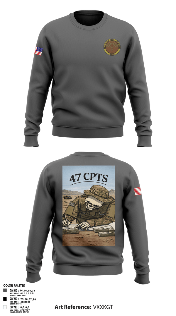 Crew Neck Sweatshirt, 47 CPTS, Air Force, Teamtime, Team time, sublimation, custom sports apparel, team uniforms, spirit wear, spiritwear, sports uniforms, custom shirts, team store, custom team store, fundraiser sports, apparel fundraiser