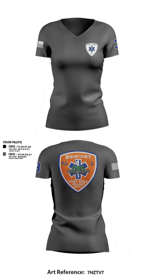 Womens Short Sleeve Vneck Shirt, PAAS, EMS/EMT, Teamtime, Team time, sublimation, custom sports apparel, team uniforms, spirit wear, spiritwear, sports uniforms, custom shirts, team store, custom team store, fundraiser sports, apparel fundraiser