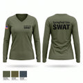 Springfield Ohio SWAT Women's Long Sleeve V-neck Shirt - 1