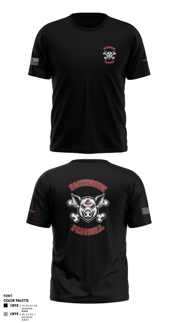 Short Sleeve Performance Shirt, Eastbrook Football, Army, Teamtime, Team time, sublimation, custom sports apparel, team uniforms, spirit wear, spiritwear, sports uniforms, custom shirts, team store, custom team store, fundraiser sports, apparel fundraiser