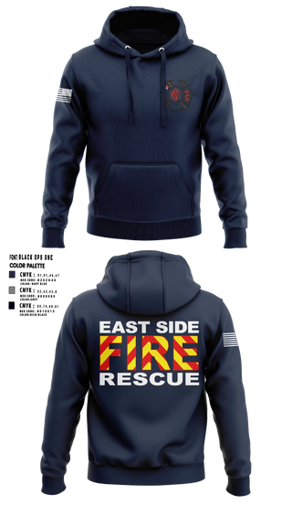 Hoodie, East Side Fire Department (Belleville), Fire Department, Teamtime, Team time, sublimation, custom sports apparel, team uniforms, spirit wear, spiritwear, sports uniforms, custom shirts, team store, custom team store, fundraiser sports, apparel fundraiser