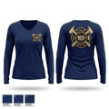 Mount Hope Fire Department Women's Long Sleeve V-neck Shirt - 1