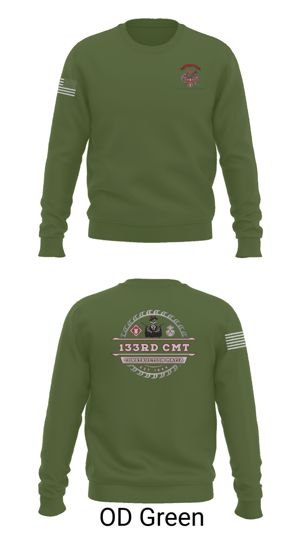 Crew Neck Sweatshirt, 133rd Construction Management Team, , Teamtime, Team time, sublimation, custom sports apparel, team uniforms, spirit wear, spiritwear, sports uniforms, custom shirts, team store, custom team store, fundraiser sports, apparel fundraiser