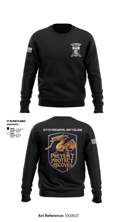 97TH Chemical Battalion 45931248 Crew Neck Sweatshirt - 3