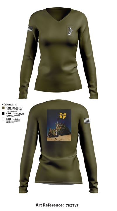 Hole Diggers 54913619 Women's Long Sleeve V-neck Shirt - 1