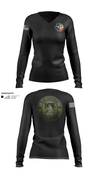 Womens Long Sleeve Vneck Shirt, San Angelo fug ops, Police, Teamtime, Team time, sublimation, custom sports apparel, team uniforms, spirit wear, spiritwear, sports uniforms, custom shirts, team store, custom team store, fundraiser sports, apparel fundraiser