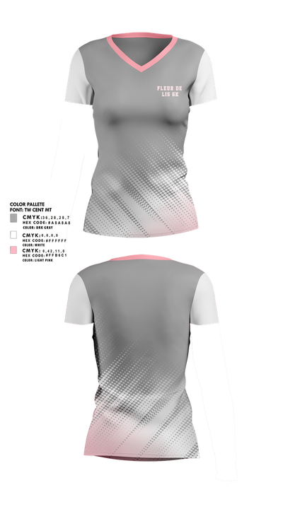 Fleur de Lis GK 35360512 Women's Short Sleeve V-neck Shirt - 1