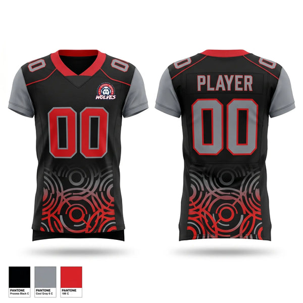 Football Jersey, E.L. Wright Middle School Football, , Teamtime, Team time, sublimation, custom sports apparel, team uniforms, spirit wear, spiritwear, sports uniforms, custom shirts, team store, custom team store, fundraiser sports, apparel fundraiser