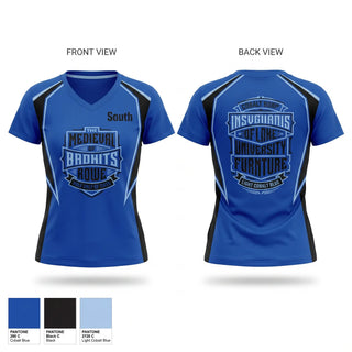 Womens Short Sleeve Vneck Shirt, South, , Teamtime, Team time, sublimation, custom sports apparel, team uniforms, spirit wear, spiritwear, sports uniforms, custom shirts, team store, custom team store, fundraiser sports, apparel fundraiser