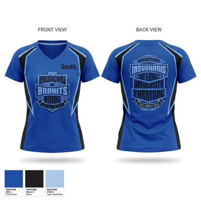 South Women's Short Sleeve V-neck Shirt - 1