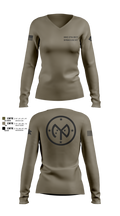 27 IBCT 2382362 Women's Long Sleeve V-neck Shirt - 106