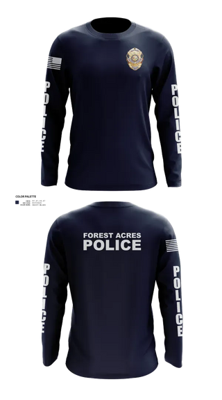 Long Sleeve Performance Shirt, FOREST ACRES POLICE DEPARTMENT, Police, Teamtime, Team time, sublimation, custom sports apparel, team uniforms, spirit wear, spiritwear, sports uniforms, custom shirts, team store, custom team store, fundraiser sports, apparel fundraiser