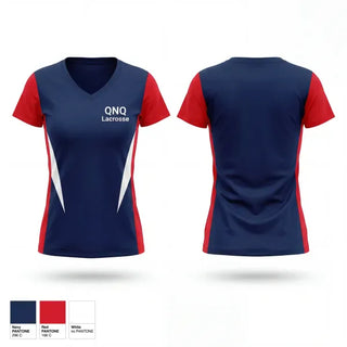 Womens Short Sleeve Vneck Shirt, QNQ Lacrosse, Men's Lacrosse, Teamtime, Team time, sublimation, custom sports apparel, team uniforms, spirit wear, spiritwear, sports uniforms, custom shirts, team store, custom team store, fundraiser sports, apparel fundraiser