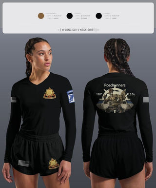 Womens Long Sleeve Vneck Shirt, 126th PLS Co, , Teamtime, Team time, sublimation, custom sports apparel, team uniforms, spirit wear, spiritwear, sports uniforms, custom shirts, team store, custom team store, fundraiser sports, apparel fundraiser