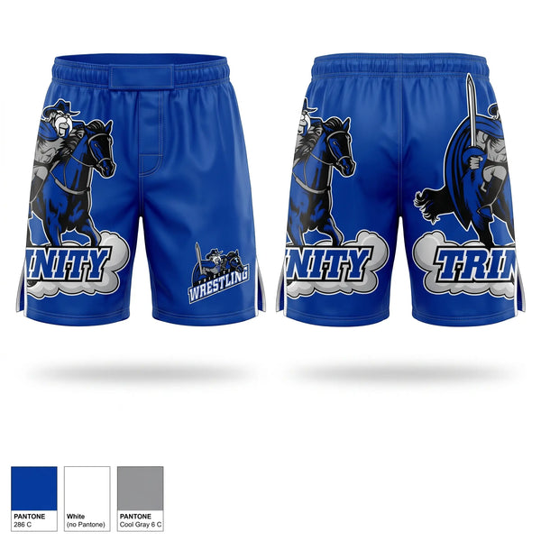 Fight Shorts, Trinity High School Wrestling, Wrestling, Teamtime, Team time, sublimation, custom sports apparel, team uniforms, spirit wear, spiritwear, sports uniforms, custom shirts, team store, custom team store, fundraiser sports, apparel fundraiser