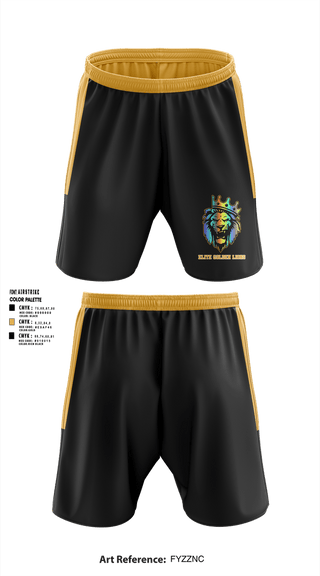 Athletic Shorts With Pockets, Elite Golden Lions, , Teamtime, Team time, sublimation, custom sports apparel, team uniforms, spirit wear, spiritwear, sports uniforms, custom shirts, team store, custom team store, fundraiser sports, apparel fundraiser