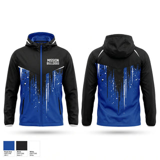 Windbreaker, Mission Bulldogs, Cross Country, Teamtime, Team time, sublimation, custom sports apparel, team uniforms, spirit wear, spiritwear, sports uniforms, custom shirts, team store, custom team store, fundraiser sports, apparel fundraiser