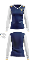Walnut High School Tennis 76336689 Women's Long Sleeve V-neck Shirt - 21