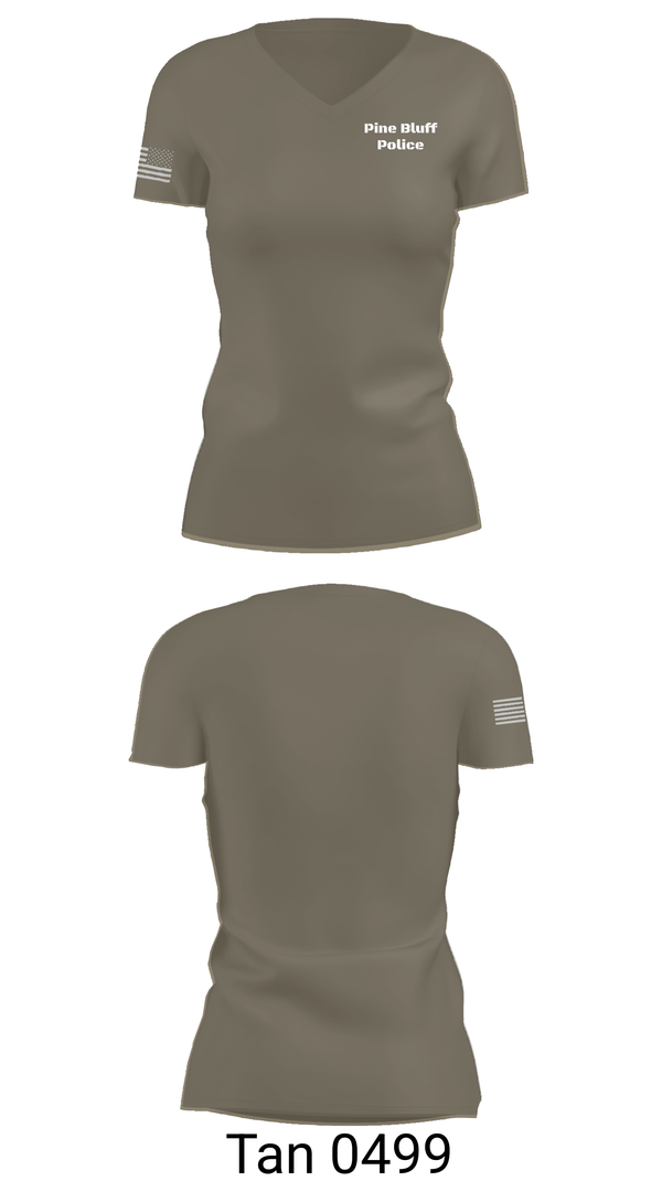 Womens Short Sleeve Vneck Shirt, Pine Bluff Police, Police, Teamtime, Team time, sublimation, custom sports apparel, team uniforms, spirit wear, spiritwear, sports uniforms, custom shirts, team store, custom team store, fundraiser sports, apparel fundraiser