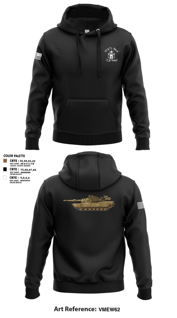 Hoodie, Death Row Platoon, Tomahawk Troop, 5/4 CAV, 2ABCT, 1ID, , Teamtime, Team time, sublimation, custom sports apparel, team uniforms, spirit wear, spiritwear, sports uniforms, custom shirts, team store, custom team store, fundraiser sports, apparel fundraiser